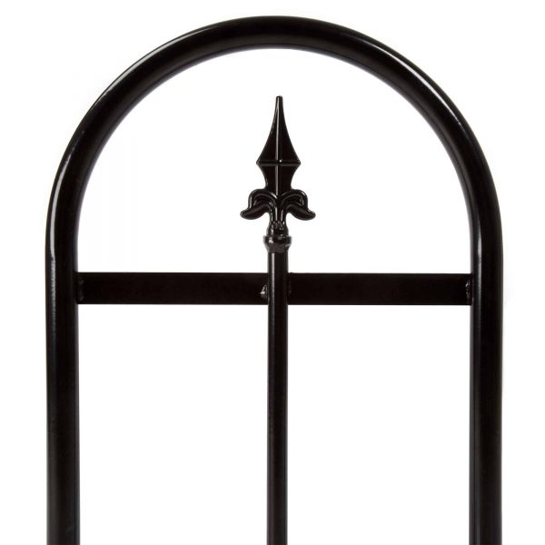 Fireplace Log Rack with Finial Design - Black by Pure Garden 2