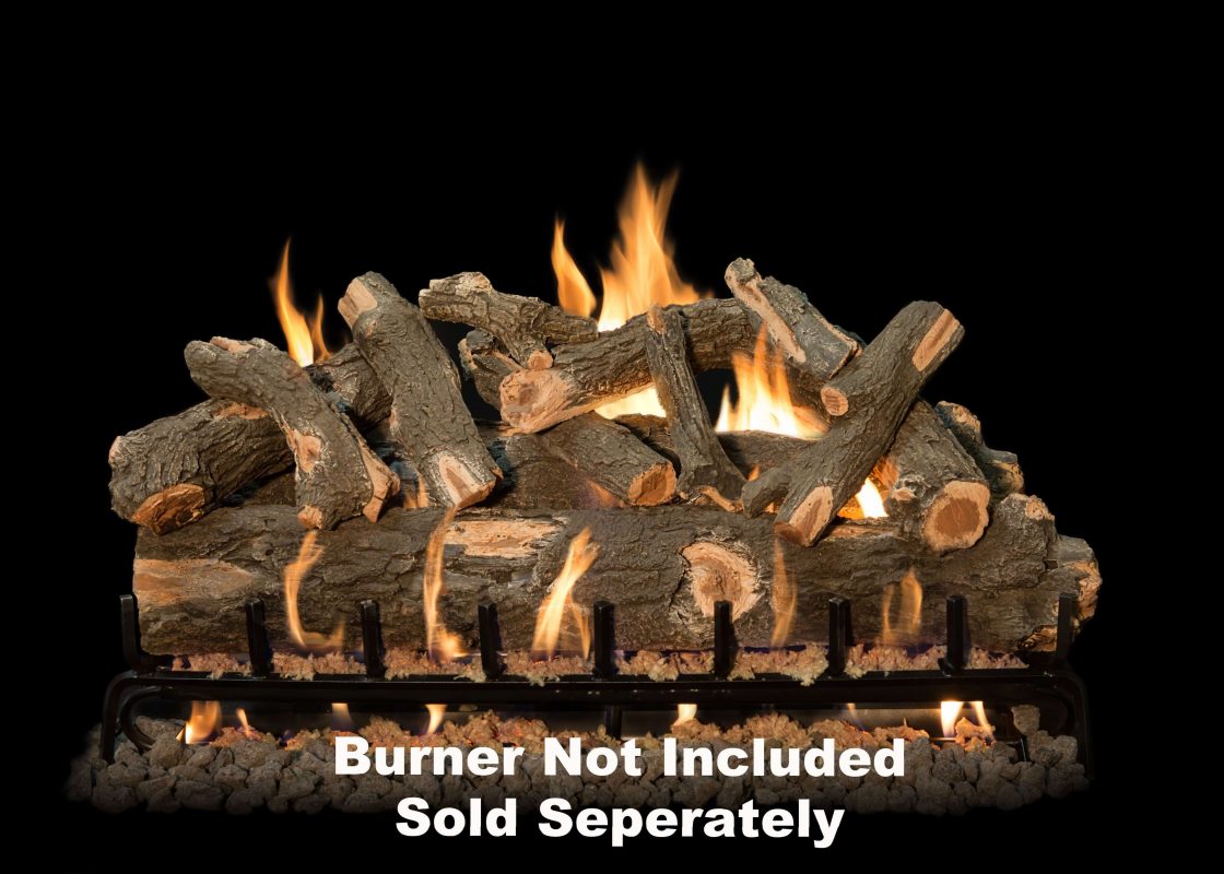 Fireplace Logs 12Pc Arizona Weather Oak For See Through Burners 42" (Burner Not Included) -