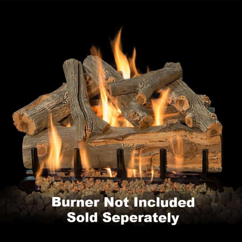 Fireplace Logs 7Pc For See Through Burners 24" (Burner not included) -