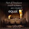 Fireplace Mesh Screen Curtain. 24" High (9-24). Includes 2 Panels
