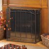 Decorative Contemporary Iron Classic Fireplace Screens Black