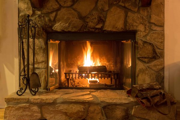 Energy-Efficient Fireplace in Home