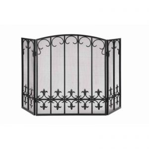 Fleur de Lis Cage Fireplace Screen