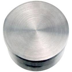 Flush Flat End Cap - Brushed (Satin) Stainless Steel - 1.5" OD