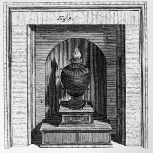 Franklin Stove Ndiagram Of A Stove Invented By Benjamin Franklin C1741 Engraving 1781 Rolled Canvas Art - (24 x 36)