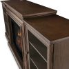Frederick Entertainment Center Electric Fireplace in Chestnut Oak by Real Flame 5