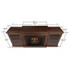 Frederick Entertainment Center Electric Fireplace in Chestnut Oak by Real Flame 6