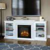 Frederick Entertainment Center Electric Fireplace in White by Real Flame