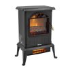 Freestanding Infrared Quartz Fireplace, 3D Portable Electric Heaters for Indoor with Realistic Flame Effect, 4 Stable Legs, Space Heaters Fireplace Heater for Indoor Use, ETL Certified, Q6637 6