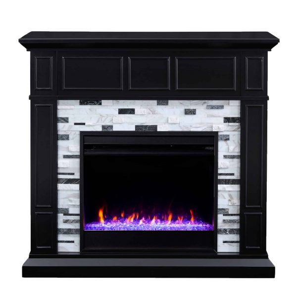 Frescan Marble Color Changing Fireplace by Ember Interiors 8