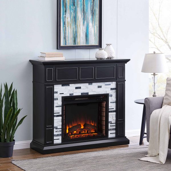 Frescan Marble Electric Fireplace by Ember Interiors 14