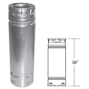 Galvalume Pellet Stove Chimney Pipe - 3" x 36"