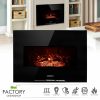 Geniqua 26" Heater Wall Mount 1400W Electric Fireplace Heat Log LED Back Flame Indoor