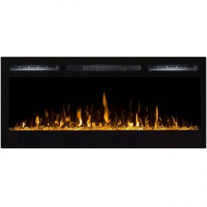 Gibson Living LW2035CC-GL 36 in. GL2036CC Madison Crystal Recessed Wall Mounted Electric Fireplace