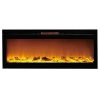 Gibson Living LW2060WL-GL 60 in. GL2060WL Reno Log Built in Recessed Wall Mounted Electric Fireplace