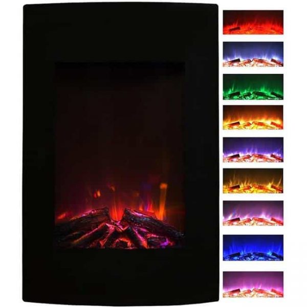 Gibson Living LW5022LE-GL 23 in. Alpine Ventless Heater Electric Wall Mounted Fireplace - Multi Color