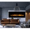 Gibson Living LW5072LE-GL 72 in. GL5072LE Oakland Log Linear Wall Mounted Electric Fireplace 10