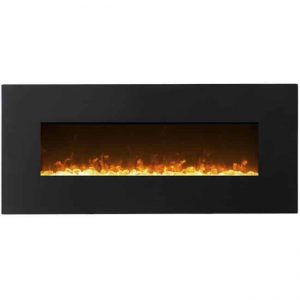 Gibson Living LW5075BK-GL 50 in. GL5050CE Lawrence Crystal Electric Wall Mounted Fireplace