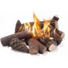 Gibson Living RFA1009-GL Petite Ceramic Wood Gas Fireplace Log Set - 9 Piece 9
