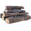 Gibson Living RFA3010-GL Petite Ceramic Wood Gas Fireplace Log Set - 10 Piece