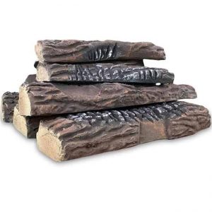 Gibson Living RFA3010-GL Petite Ceramic Wood Gas Fireplace Log Set - 10 Piece