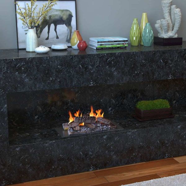 Gibson Living RFA3010-GL Petite Ceramic Wood Gas Fireplace Log Set - 10 Piece 4