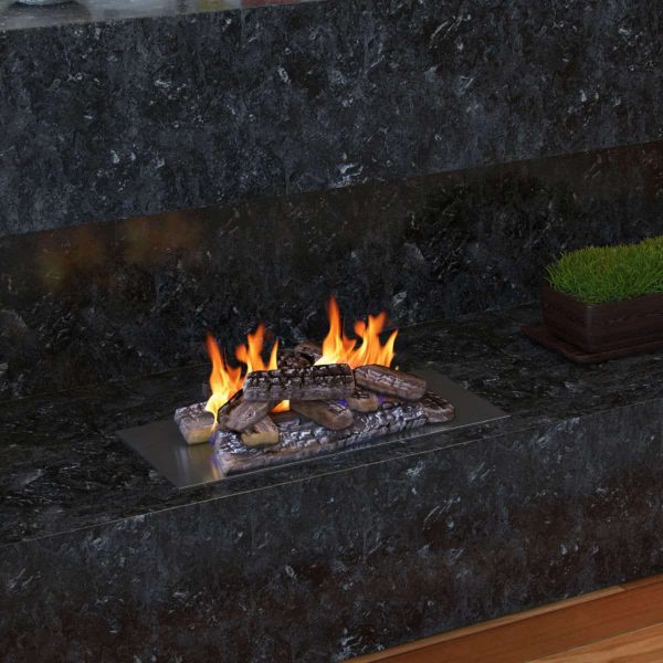 Gibson Living RFA3010-GL Petite Ceramic Wood Gas Fireplace Log Set - 10 Piece 5