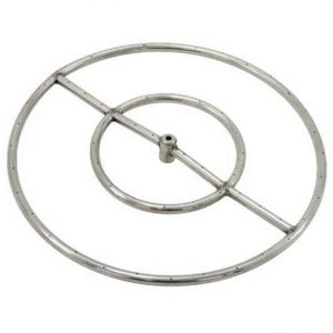 Grand Canyon Gas Logs FRS18 Stainless Steel Double Fire Ring 0.5 in. Hub