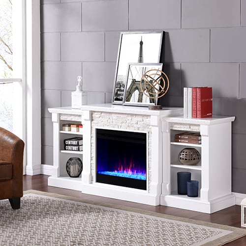 Grand Heights Color Changing Bookcase Fireplace