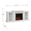 Grand Heights Faux Stone Electric Fireplace, For TV's up to 36", White 27