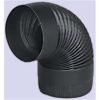 Gray Metal Products Inc. 8-24-602C 8 Inch 24-ga Snap-Lock Black Stovepipe 90 Deg Corrugated Nonadjustable Elbow