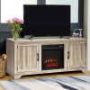 Gymax 18" Electric Fireplace Freestanding &Wall-Mounted Heater Log Flame Remote 1400W 12