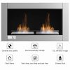 Gymax 38 Inch Wall Mounted Bio-Ethanol Fireplace Ventless Dual Burner Fireplace 12