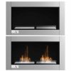 Gymax 38 Inch Wall Mounted Bio-Ethanol Fireplace Ventless Dual Burner Fireplace 17