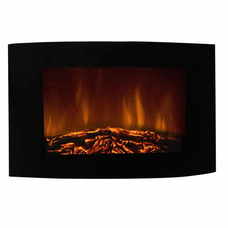 Gymax Adjustable Electric Heater 35'' XL Large 1500W Wall Mount Fireplace With Remote