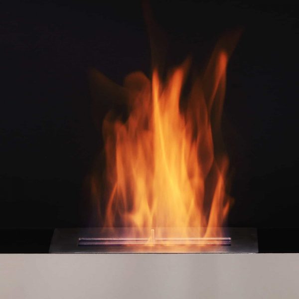HOMCOM 35.5" Contemporary Wall Mounted Ventless Indoor Bio Ethanol Fireplace - Stainless Steel 3