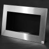HOMCOM 35.5" Contemporary Wall Mounted Ventless Indoor Bio Ethanol Fireplace - Stainless Steel 12