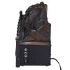 HOMCOM 5200 BTU 750W/1500W Electric Log Set Heater with Realistic Ember Bed - Black 18