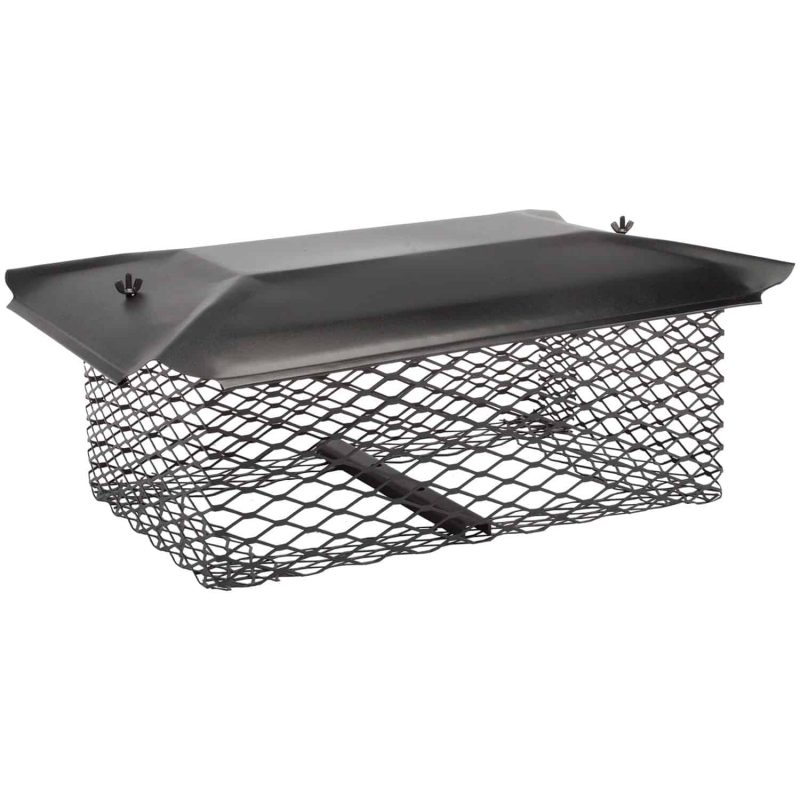 HY-C U1313B34 Universal Black Galvanized-Steel Chimney Cap (13" x 13")