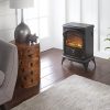 Hamilton Free Standing Electric Fireplace Stoveby e-Flame USA - Black 13