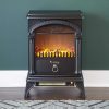 Hamilton Free Standing Electric Fireplace Stoveby e-Flame USA - Black 15