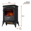 Hamilton Free Standing Electric Fireplace Stoveby e-Flame USA - Black 17