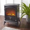Hamilton Free Standing Electric Fireplace Stoveby e-Flame USA - Black 18
