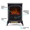 Hamilton Free Standing Electric Fireplace Stoveby e-Flame USA - Black 19