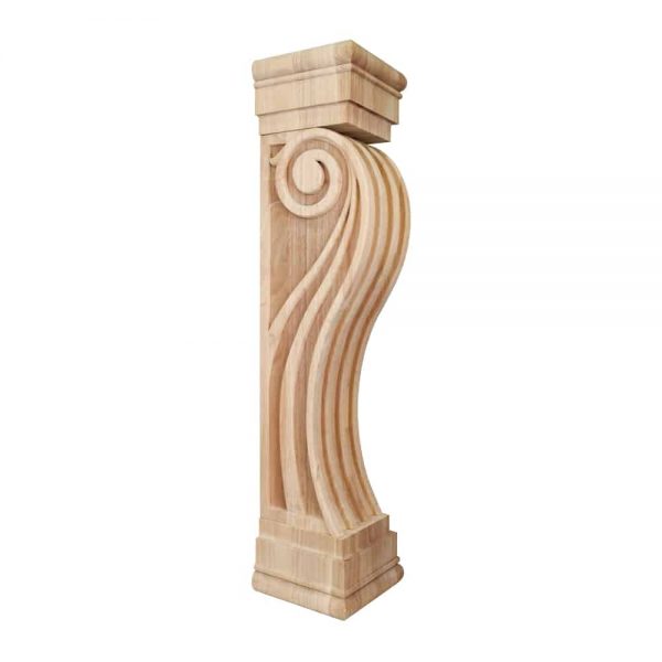 Hardware Resources Fcor5-Ch Fluted Art Deco Fireplace Corbel