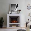 Harkwell Stainless Steel Electric Fireplace by River Street Designs