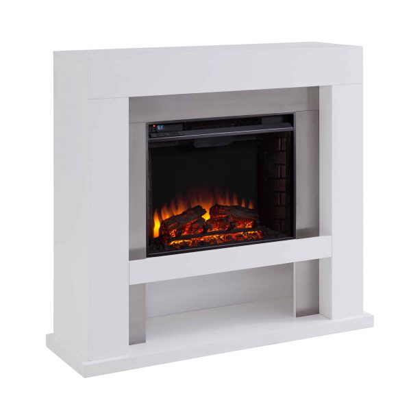 Harkwell Stainless Steel Electric Fireplace by River Street Designs 9