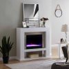 Harkwell Stainless Steel Fireplace with Color Changing Firebox by River Street Designs 16