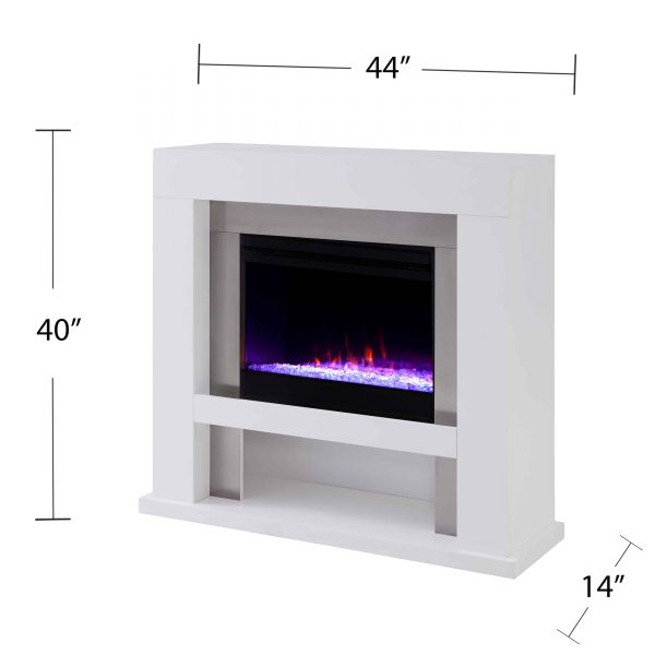 Harkwell Stainless Steel Fireplace with Color Changing Firebox by River Street Designs 5