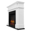 Harlan Grand Electric Fireplace White by Real Flame 6